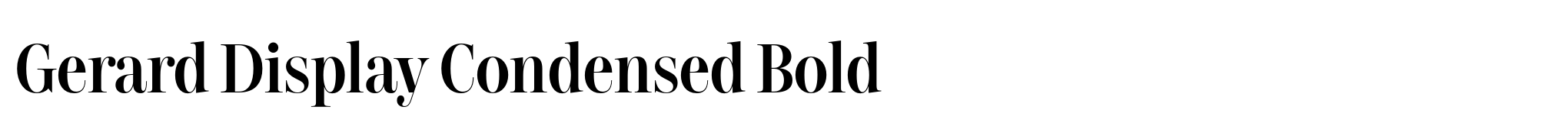 Gerard Display Condensed Bold image